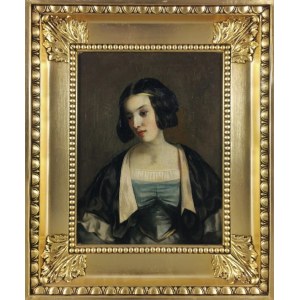 Artysta nieokreślony, XIX w., Portret młodej kobiety