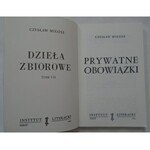 Miłosz Czesław • Prywatne obowiązki