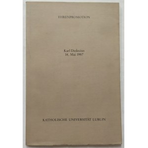 Dedecius Karl • Publikacja upamiętniająca nadanie tytułu Doktora Honoris Causa KUL