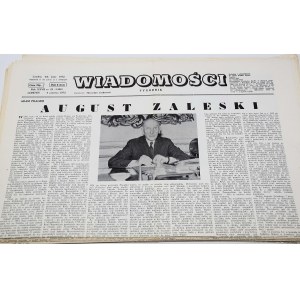 Wiadomości (tygodnik emigracyjny) Rocznik 1972. Nr. 1-53, komplet.