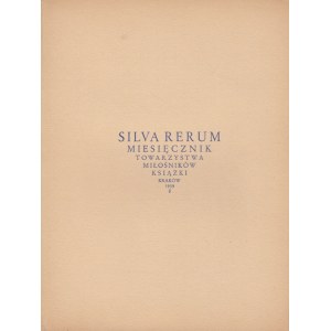 SILVA RERUM 1939/8
