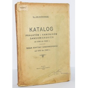 WIŚNIEWSKI JAN - KATALOG PRAŁATÓW I KANONIKÓW SANDOMIERSKICH, 1926