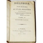 Z BIBLIOTEKI KS. ALEKSANDRA LUBOMIRSKIEGO/ MADAME DE STAEL - DELPHINE; DE MONTALEMBERT - ELISE DUMENIL