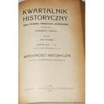 KWARTALNIK HISTORYCZNY. Rocznik XLIII 1929 T. 1-2.