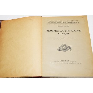GŁADYSZ MIECZYSŁAW - ZDOBNICTWO METALOWE NA ŚLĄSKU, 1938