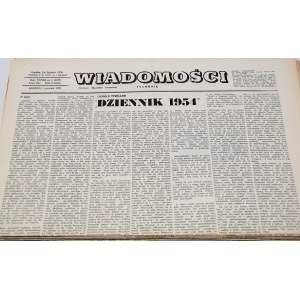 Wiadomości (tygodnik emigracyjny) Rocznik 1978. Nr. 1-52, komplet