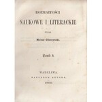 [GISZCZYŃSKI MICHAŁ]. ROZMAITOŚCI NAUKOWE I LITERACKIE T. 3-4, 1859