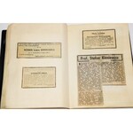 A NOTEBOOK WITH HOURGLASSES, PHOTOS OF TOMBSTONES, ETC.