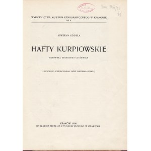 UDZIELA SEWERYN - HAFTY KURPIOWSKIE, 1936