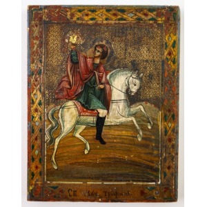 IKONA, ŚWIĘTY TRYFON MĘCZENNIK, Rosja, ok.1870