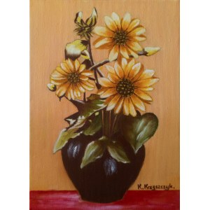 Krystyna Krzyszczyk (ur. 1959), Kwiaty w wazonie, 2020