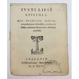 LIPSIUS Justus, Epistola.