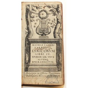(SARBIEWSKI Maciej Kazimierz), Lyricorum libri IV.