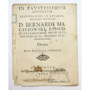 SKIDZIEŃSKI Piotr, In Faustissimum Adventum, Illustrissimi et Reverendissimi Domini