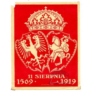 (PLAKIETA). 11 Sierpnia 1569-1919.