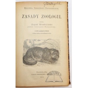 WRZEŚNIOWSKI August, Zasady zoologii.
