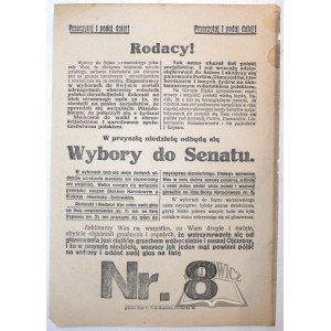 (WYBORY do Senatu. 1922). Rodacy!.