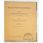 SOLSKI Tadeusz, Polska moneta papierowa, spis bonów wojennych z lat 1914-1920