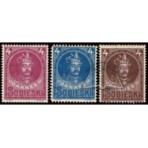 (JAN III Sobieski). Joannes III Sobieski. (3 znaczki).