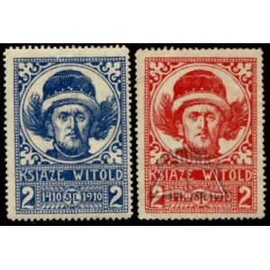 (KIEJSTUTOWICZ Witold) Książę Witold. (2 znaczki).