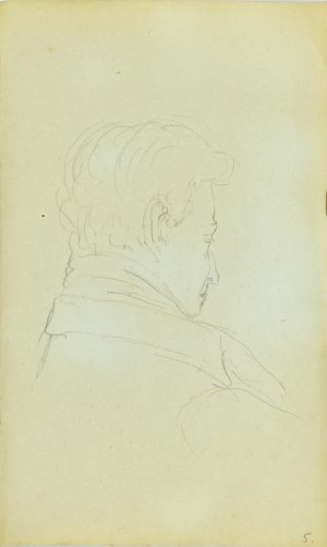 Jacek Malczewski (1854-1929), Szkic głowy młodego mężczyzny ujęta z tyłu