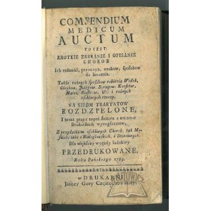 (MEDYCYNA i Nalewki). COMPENDIUM Medicum Auctum.