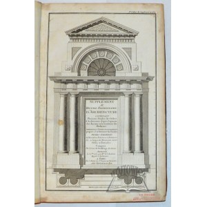 NUFFORGE Jean-Francois de, Supplement au Recueil elementaire d'Architecture.