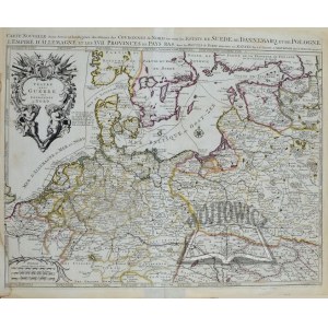 (POLSKA). Carte nouvelle... des Couronnes du Nord ou sont les estats De Suede, de Dannemark, et de Pologne ....