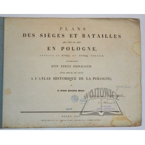 PLATER Stanislas, Plans des sieges et batailles qui ont eu lieu en Pologne.