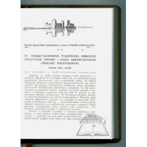 MORELOWSKI Marian, Zarysy syntetyczne sztuki wileńskiej od gotyku do neoklasycyzmu.