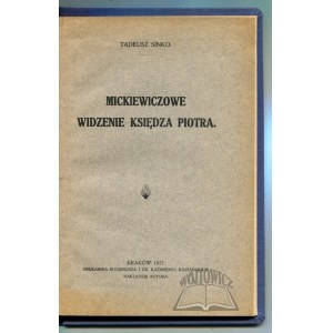 SINKO Tadeusz, Mickiewiczowe widzenie księdza Piotra.