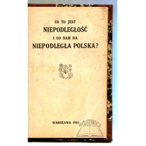 CO TO jest niepodległość i co nam da niepodległa Polska?