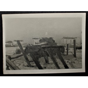 Warszawa 1940 Zniszczony Czołg Niemiecki Eugeniusz Haneman Fotografia [Vintage Print]