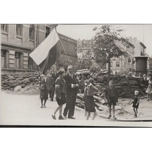 Warszawa 1944 Powstanie Warszawskie Pogrzeb Powstańca - Ul. Kopernika 30. Viii Eugeniusz Haneman Fotografia [Vintage Print]