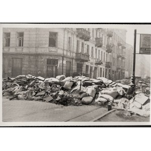 Warszawa 1944 Powstanie Warszawskie Barykada Na Ul. Złotej 14. Viii Eugeniusz Haneman Fotografia [Vintage Print]