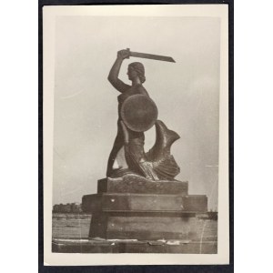 Warszawa 1944-45 Pomnik Syreny Na Wybrzeżu Kościuszkowskim - Przy Ul. Tamka Eugeniusz Haneman Fotografia [Vintage Print]