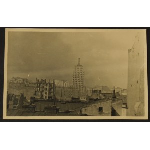 Warszawa 1944 Powstanie Warszawskie Śródmiejska Panorama Z „Prudentialem” 19.Viii Eugeniusz Haneman Fotografia [Vintage Print]