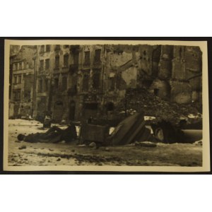 Warszawa 1944-45 Zniszczona Kolumna Zygmunta Eugeniusz Haneman Fotografia [Vintage Print]
