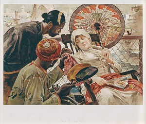 Julian FAŁAT (1853-1929), Na statku