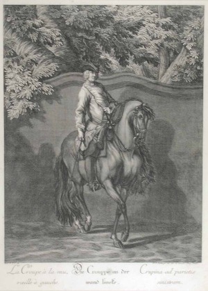 Johann Elias RIDINGER (1698-1767), Die Crouppe im der wand lincts