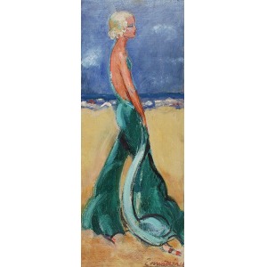 Czesław ZAWADZIŃSKI (1878-1936), Kobieta na plaży