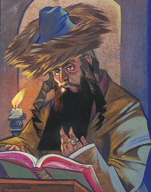 Zofia STRYJEŃSKA (1894-1976), Chasyd nad świętą księgą, ok. 1960