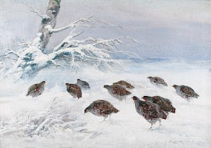 Ignacy ZYGMUNTOWICZ (1875-1947), Kuropatwy zimą, ok. 1925