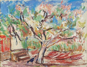 Zenon KONONOWICZ (1903-1971), Pejzaż z drzewem