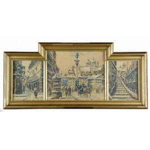 Daniel WĄSOWICZ (20. storočie), Panoráma Varšavy - triptych