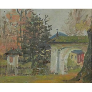 Ignacy PINKAS (1888-1935), Wyjście z dziedzińca Rościel