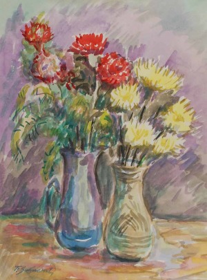 Franciszek SUKNAROWSKI (1912-1998), Kwiaty w wazonach