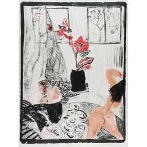 Ewa KURYLUK (ur. 1946), Nasz pokój z czerwonym kwiatem, 1967