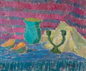 Jan WODYŃSKI (1903-1988), Martwa natura ze świecznikiem