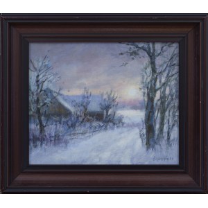 Maria ŁUSZCZYŃSKA, 20e siècle, Coucher de soleil, 1993